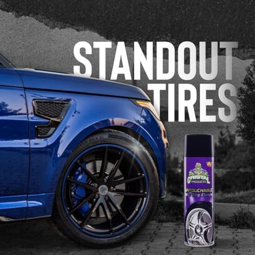Cristal Products Untouchable TireShine Spray Spray 4PK – Long-Lasting Wet Tire Finish for Deep Gloss & Protection – Waterproof, No-Sling Formula, Easy Application Tire Shine & Cleaner (52 oz Total)
