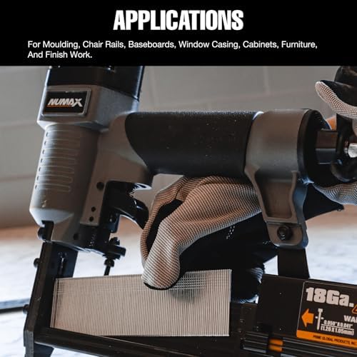 NuMax Pneumatic 3-In-1 Nail Gun Stapler 16 18 Gauge Finish Nailer Brad Nailer