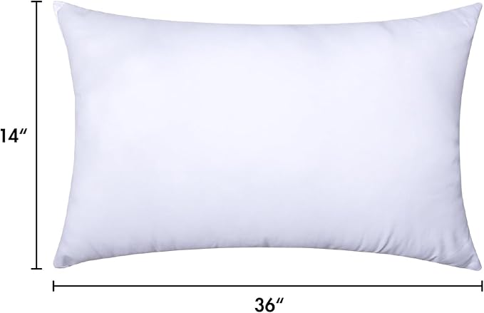 MIULEE Throw Pillow Insert Premium Pillow Stuffer Sham Rectangle for Decorative Cushion Bed Couch Sofa 14x36 Inch