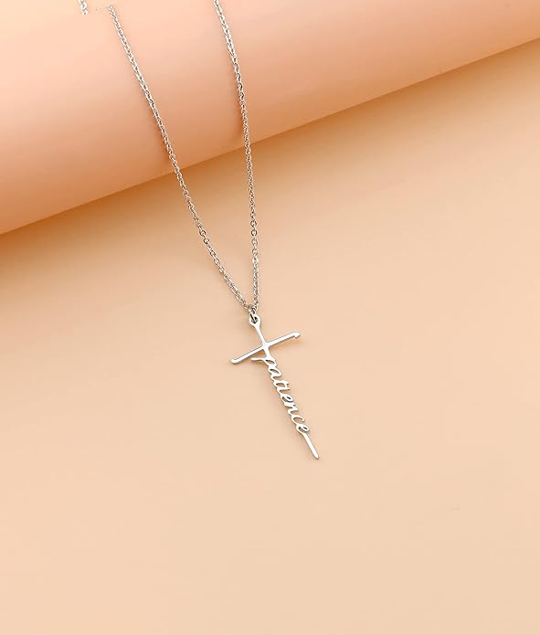 Lcherry Faith Cross Pendant Necklace for Women Religious Christian Jewelry Mother's Day Gifts for Women