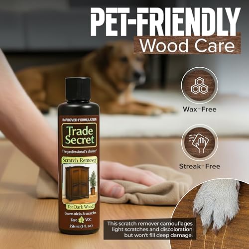 Trade Secret Dark Wood Scratch Remover for Furniture and Floors, 8 oz