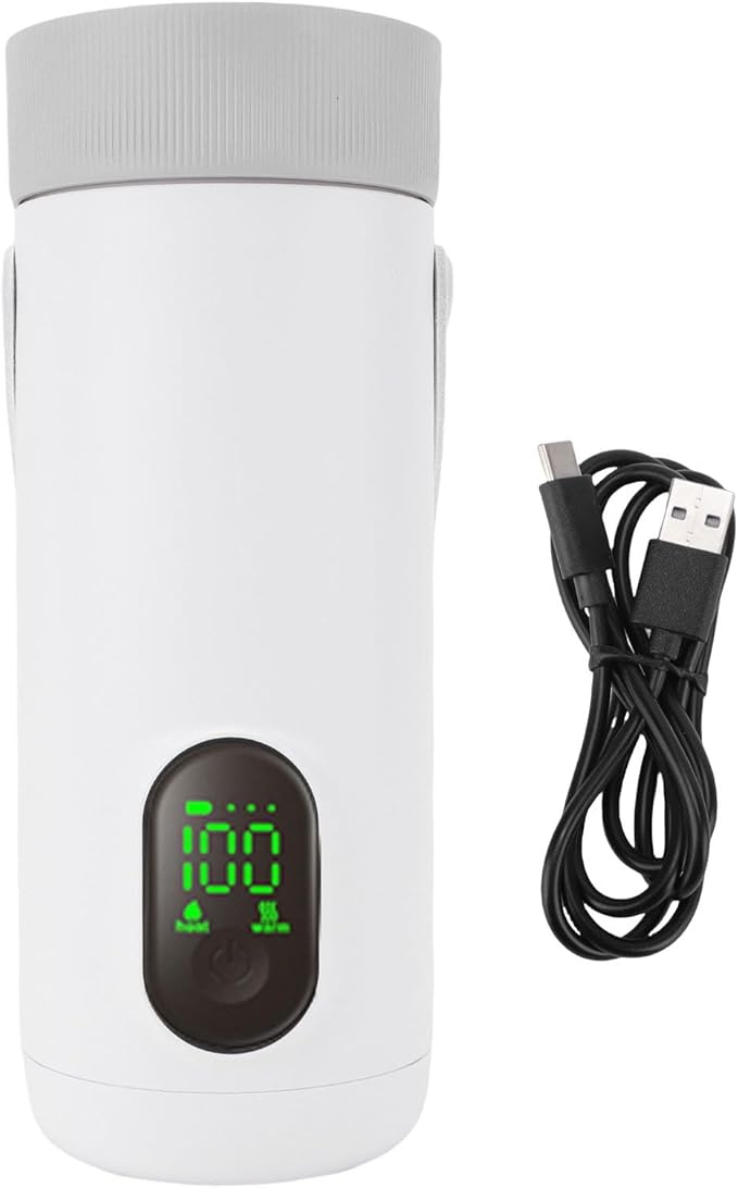 Portable Electric Kettle Rechargeable Cordless Travel Kettle 350ML 10 Min Quick Boil 12H Constant Temperature 4 in 1 Design with 27000mAh Battery for Outdoor Camping Car Travel