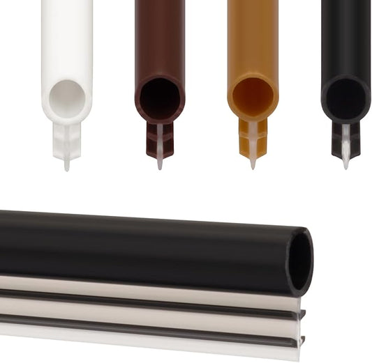 Window Weatherstrip Seal 1/4" Bulb Bubble Kerf Mount Bulb Gasket Window Weather Stripping Kerf - 4 Colors and 5 Length Options (100', Black)