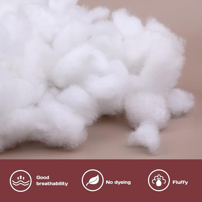 BUTUZE 5.29oz/150g Polyfill Stuffing Fiber Fill, (2.1oz-4.4lb) White Premium Fiberfill Stuffing for Craft, Crochet Stuffing, Stuffing for Stuffed Animals, Cotton Batting - Sealed Packaging