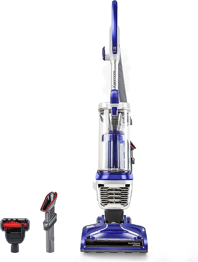 Kenmore DU5080 Bagless Upright Vacuum Lift Cleaner 2-Motor Power Suction with HEPA Filter, 3-in-1 Combination Tool, Pet Handi-Mate for Carpet, Hard Floor, 2 Liters, Navy | 2-Motor Power Suction, HEPA Filter, 3-in-1 Combination Tool, Pet Handi-Mate, For...