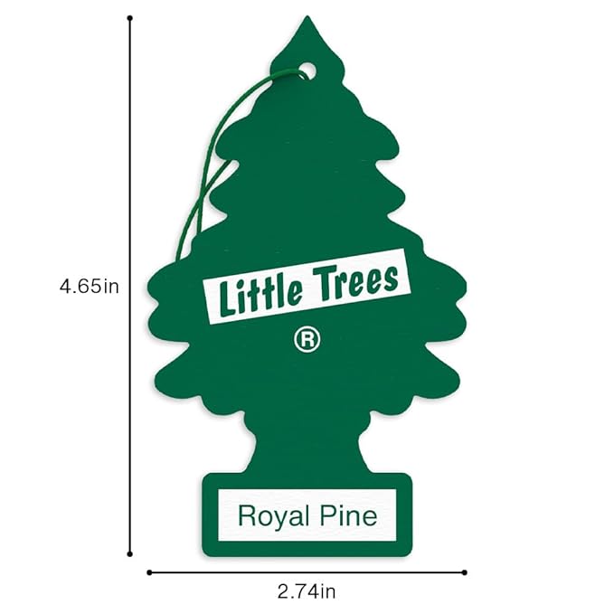 LITTLE TREES Car Air Freshener | Hanging Tree Provides Long Lasting Scent for Auto and Home | Royal Pine, 24 Air Fresheners