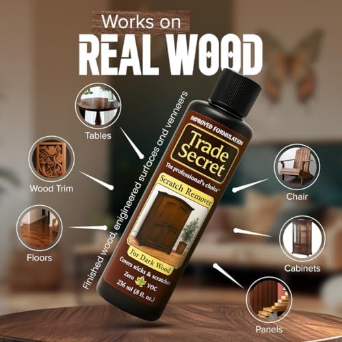 Trade Secret Dark Wood Scratch Remover for Furniture and Floors, 8 oz