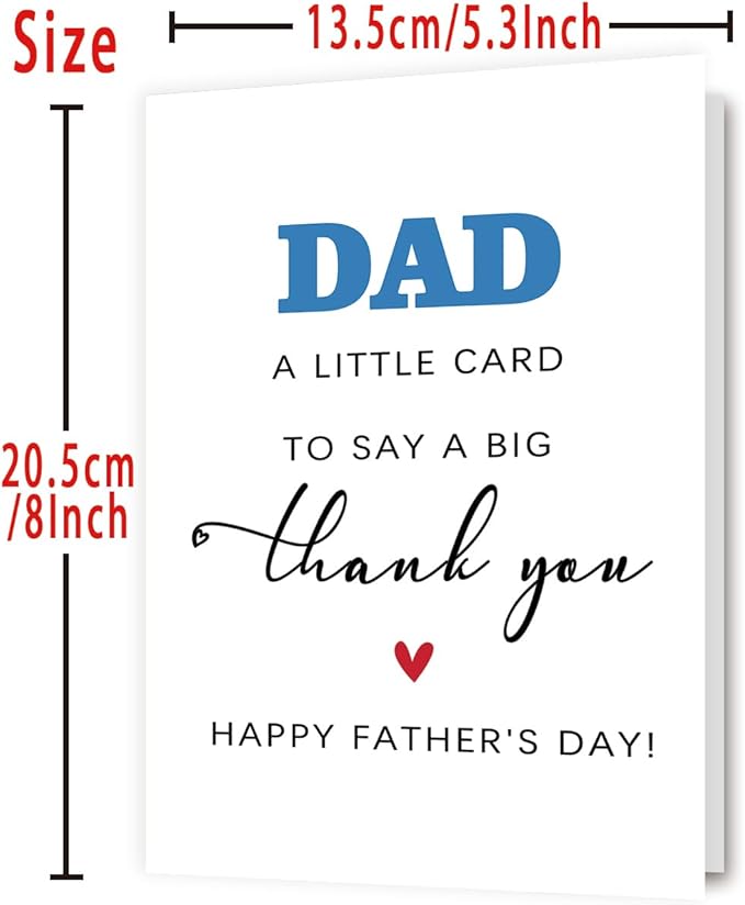Funny Father‘s Day Gifts for Men, Happy Father Day Gifts from Daughter Son Wife,Thank You Card for Dad Husband On Father Day
