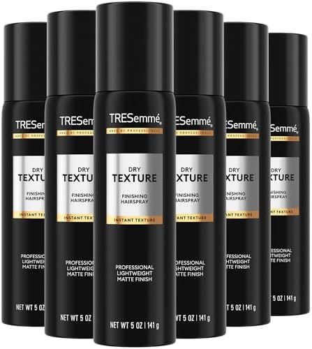 TRESemmé Dry Texture Finishing Spray 6-Pack – Matte Finish, Texturizing & Volumizing, 24H Humidity & Frizz Control, 5 Oz Ea
