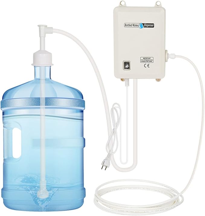 TDRENERGY Bottle Water Dispenser Pump System Automatic 110V 40psi 1 GPM for Home/Office Kitchen Refrigerator Coffee Maker Ice Maker for 3 or 5 Gal Water Bottle Single Inlet