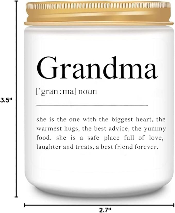 LEIOH Gifts for Grandma,Birthday Mothers Day Christmas Grandma Gifts from Grandchildren,Gift Ideas for Grandmother from Granddaughter,Grandson,Grandkids Lavender Jar Candle
