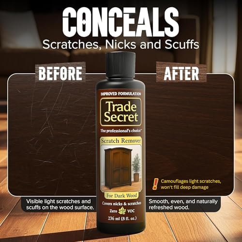 Trade Secret Dark Wood Scratch Remover for Furniture and Floors, 8 oz