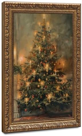 Vintage Christmas Tree Poster Nostalgic Holiday Wall Art Room Decor