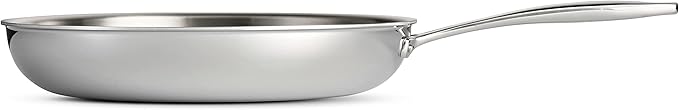 Tramontina Signature Tri-Ply Clad Stainless Steel 12-Inch Large Frying Pan | Induction-Ready Skillet, Dishwasher-Safe, NSF-Certified