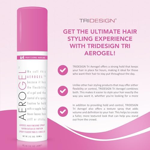TRIDESIGN Aerogel Strong Hold Volumizing Hair Spray - 3 oz, 3 Pack