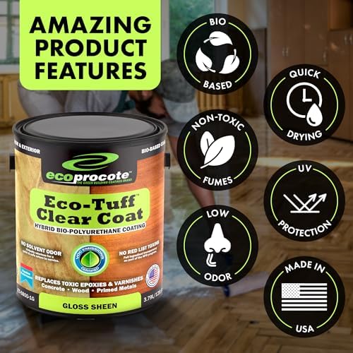 Eco-Tuff Finish Polyurethane Clear Coat, 1 Gallon, Gloss