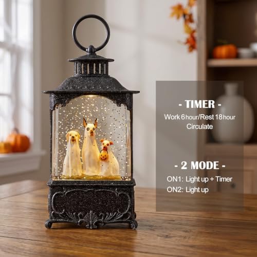 Halloween Snow Globe Lantern Ghost Dog Halloween Decor Indoor