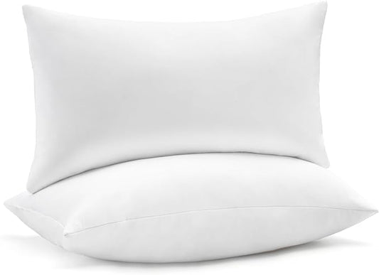 puredown® Feather Down Pillow Inserts, 20x26 Indoor Decorative Pillow Inserts for Bed, Sofa and Couch, Set of 2, Standard Size
