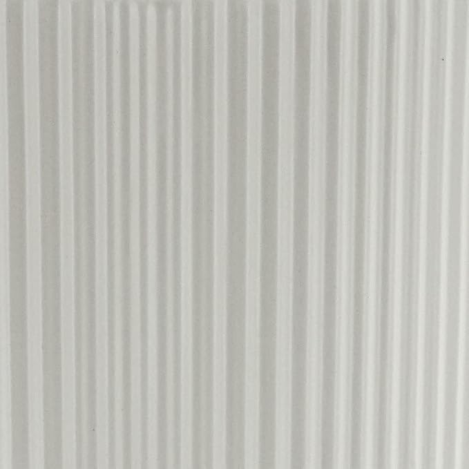 Amazon Basics Fluted Ceramic Planter Pot for Indoor Outdoor Plants, Round Flower Pot with Drainage Hole, 10-inch, White