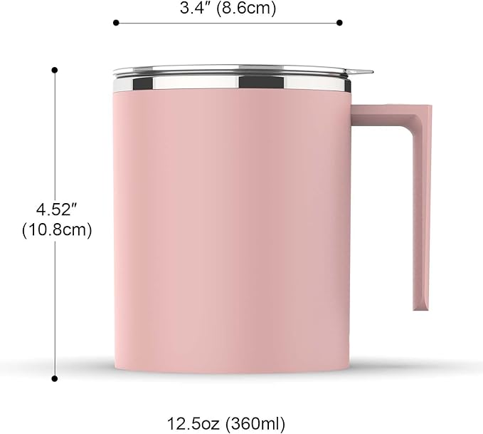 CYANLUX Self Stirring Mug, Rechargeable Automatic Magnetic Electric Coffee Mug, Rotating Mixing Cup, To Stir Coffee, Chocolate, Milk, Protein,Cocoa, Great For Home Office Travel School (Pink)