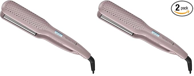 Remington Wet2Straight Hair Straightener/Flat Iron,450°F Salon High Heat,1 3/4" Inch Plates,Mauve,(Pack of 2)