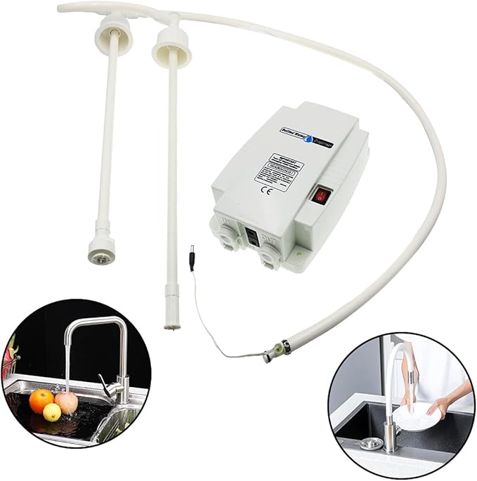 TDRRICH Bottled Drinking Water Dispensing Pump System，Double-Pipe Electric Water Pump for 5 Gallon Power 25W Pressure Value 60psi 1GPM Flow 2.5L Suitable for Coffee/Ice Machines,Refrigerators, Faucets