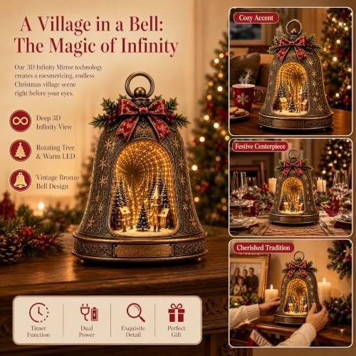Villas Navideñas Christmas Village Infinity Bell, Lighted 3D