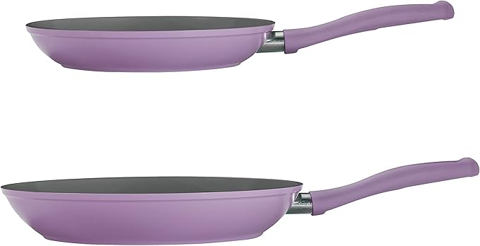 Tramontina Solara 10 & 12-Inch Ceramic Non Stick Frying Pan Set, Heavy-Gauge Aluminum Skillet with Nonstick Coating, Dishwasher and Oven Safe (Purple, 2-Pack)