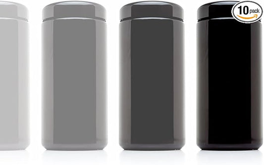 Infinity Jars, 1 L (34 fl oz) Pack 10, Premium Airtight Ultraviolet Glass Jar Smell Proof, Antistatic, Light Blocking Container for Herbs, Coffee, Tea & Spices Durable, Travel-Friendly Storage