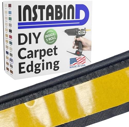 Instabind DIY Carpet Binding Tape - Regular Style Edge Trim - Smoke, 54 lft