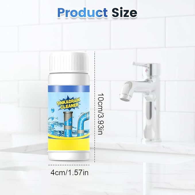 Sink and Drain Cleaner, Multi-functional Pipeline Dredging Agent, Sink Drain Cleaning Powder for Kitchen,Bathroom,Toilet,Pipe Maintenance (5)