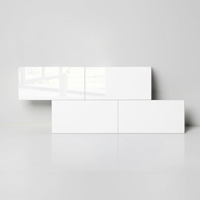 COLAMO Luxury 6"×12" Swatch Peel and Stick Backsplash,Glossy Pure White Backsplash for Kitchen Wall,Self Adhesive Faux Marble Tile, Stick on Accent Wall Brick Tile for Bedroom,RV,Laundry