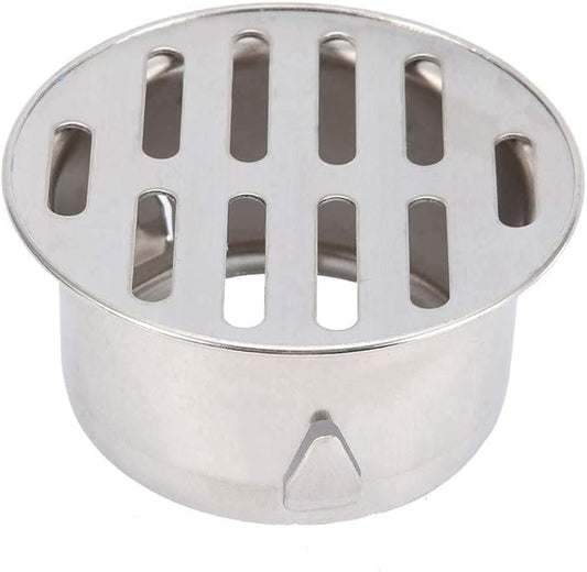Floor Drain Cover, Stainless Steel Round Anti Blocking Round Grate Cover, Balcony Snap-in Drain Drain Strainers for Bathroom, Kitchen, Washroom, Patios(75 Flat Mouth)