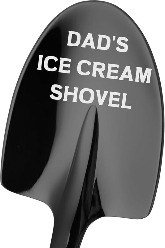 Funny Christmas Gifts for Dad Bonus Step Dad Fathter in Law Fathers Day Birthday Cool Stocking Stuffers for Dad Who Wants Nothing - Dad's Ice Cream Shovel Spoon