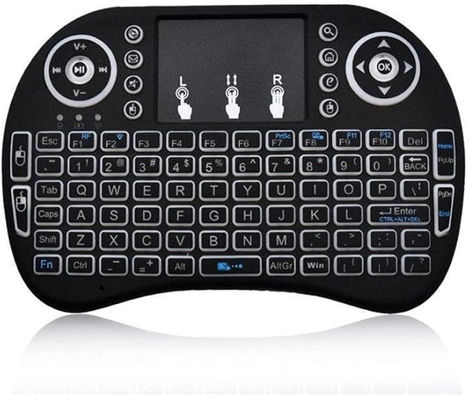 Backlit Mini Wireless Keyboard, BIFANS Air Mouse Portable Combo with Touchpad Mouse for Smart TV PC Android TV Box HTPC IPTV PC Pad Xbox Tablet Projector