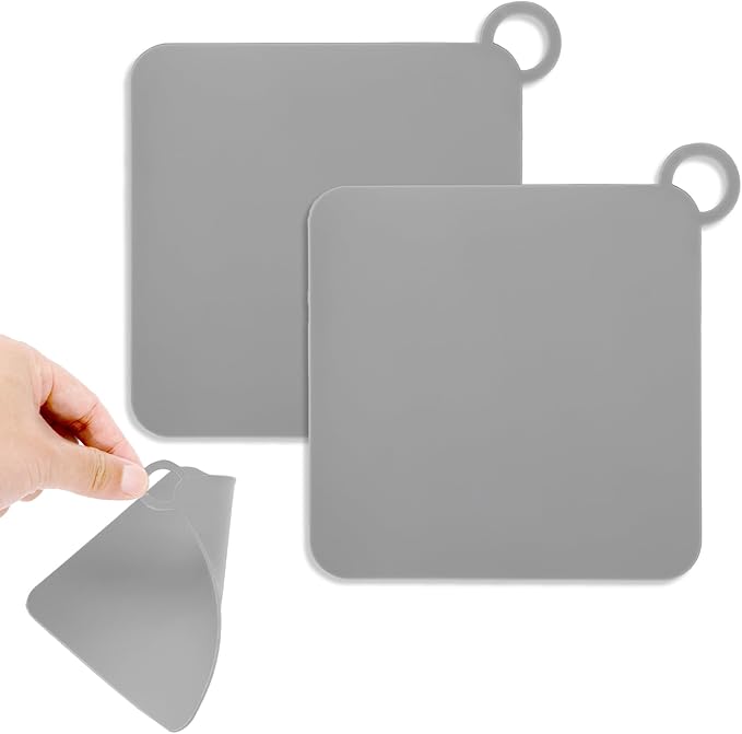 2 Pieces Silicone Tub Stopper Shower Drain Cover Floor Drain Anti-Odor Mat Shower Silica Gel Drain Plugs Bathtub Drain Cover Sewer Deodorization for Kitchen, Bathroom and Laundry(Grey)