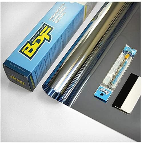 BDF S05 Window Film Daytime Privacy and Heat Control Mirror Silver 5 (Very Dark) - 24in X 24ft