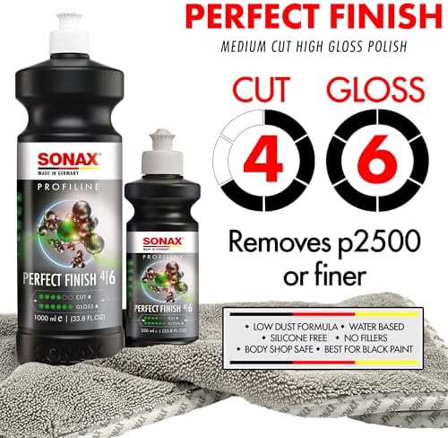 SONAX Perfect Finish 5L | Scratch and Swirl Remover Polish | Machine Compound | Paint Correction Polish | High Gloss | Black Paint Polish | No Fillers Paint Correction | 224500