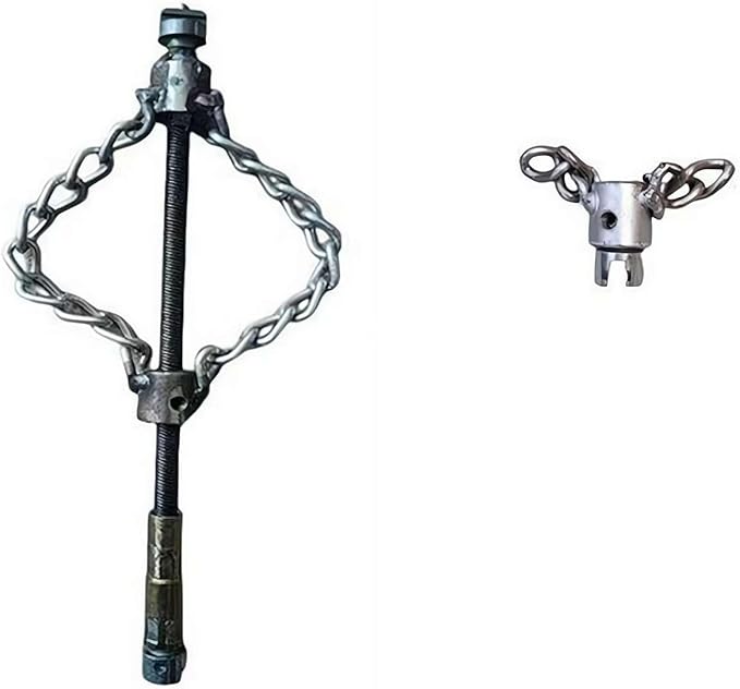Flex-Shaft Sewer Descaling Chain, Heavy Duty Drain Clog Remover, Flex Shaft Sewer Cleaning Tool,Flexible Push Snake Cable for PVC Pipes, Toilets, Traps & Industrial Boilers