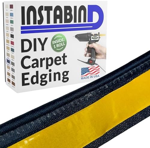 Instabind DIY Carpet Binding Tape - Regular Style Edge Trim - Navy, 54 LFT