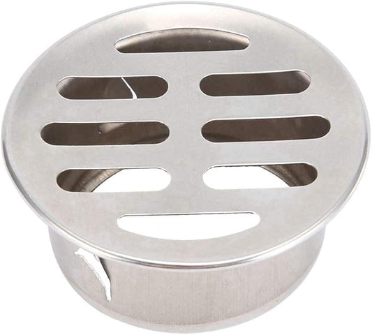 Floor Drain Cover, Stainless Steel Round Anti Blocking Round Grate Cover, Balcony Snap-in Drain Drain Strainers for Bathroom, Kitchen, Washroom, Patios(50 Flat Mouth)