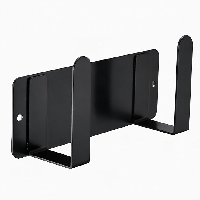 Stainless Steel Under Cabinet Cutting Board Holder Black Wall Mounted Pot Lid Storage Adhesive Punch Free No Drill Kitchen Organizer 7" x 2.3" x 1.8"
