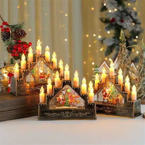 Music Box Christmas Decoration with Snowfall Effects and Seasonal Songs for Mantel Display Or Party Decor Festival Rotating Music Box for Wedding and Birthday Decoration