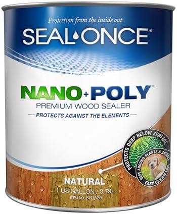 Seal-Once Nano+Poly Wood Sealer and Waterproofer, Natural, 1 Gallon