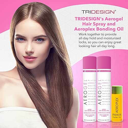 TRIDESIGN Aerogel Hairspray Aeroplex Bonding Oil Bundle -10.5oz, 1oz -3Pack