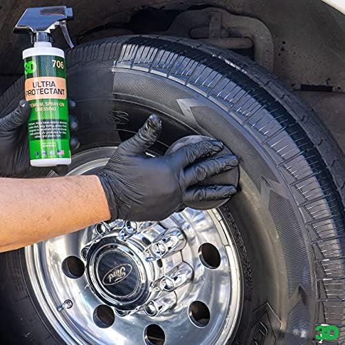 3D Ultra Tire Shine Spray Long Lasting High Gloss Water Based 16 Oz