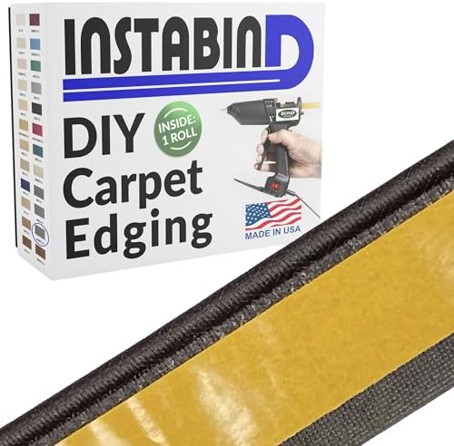 Instabind DIY Carpet Binding Tape -Regular Style Edge Trim-Graphite, 54 LFT