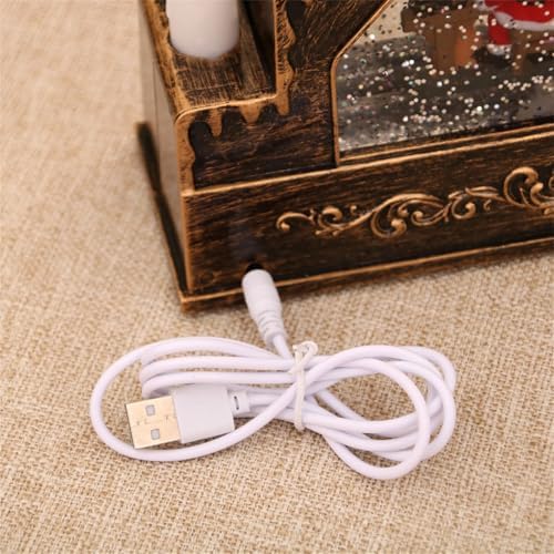 Music Box Christmas Decoration with Snowfall Effects and Seasonal Songs for Mantel Display Or Party Decor Festival Rotating Music Box for Wedding and Birthday Decoration