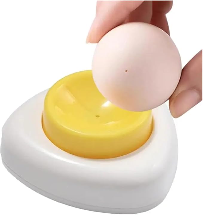 Magnetic Egg Hole Poker, Retractable Safety Lock Pin, Egg Shell Opener Piercing Tool for Hard Boiled Eggs