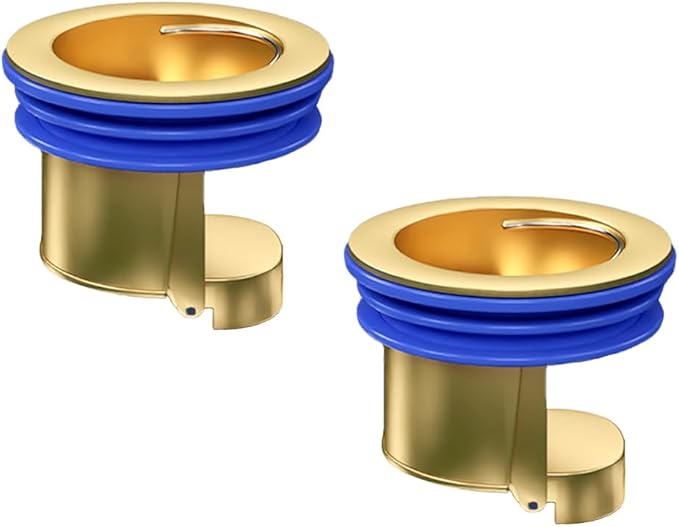 2 Pack Floor Drain Odor Stopper, Floor Drain Backflow Preventer, Brass One Way Anti-Odor Check Valve, Fits 1.28-2.08 Inch Diameter for Shower or Basement